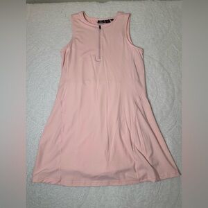 Crane pink athletic zipper-front sport dress.